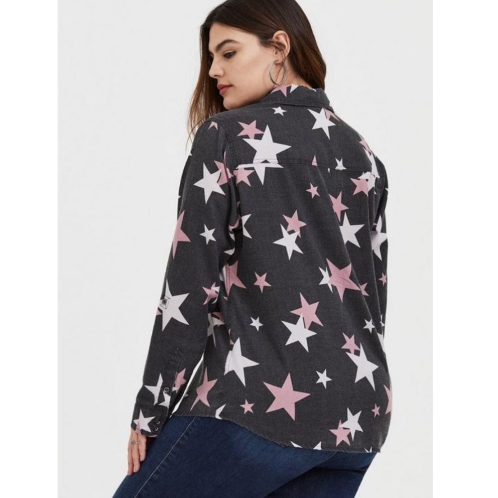 Torrid relaxed fit rayon twill button shirt - NWT 2X - Picture 3 of 7